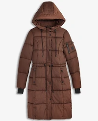 Steve Madden Women's Hooded Puffer Utility Coat