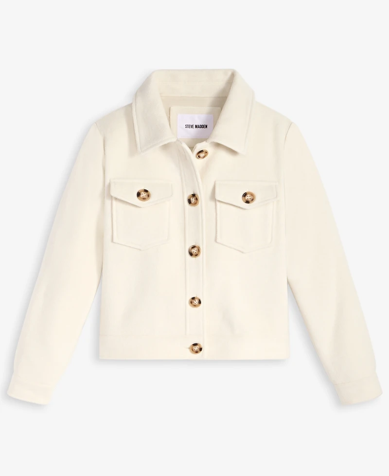 Steve Madden Women's Collared Button-Front Jacket