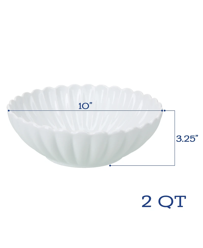 Bia Cordon Bleu Petal Round Serving Bowls, Set of 2