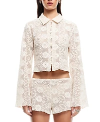 Lioness Women's Cotton Lace Babydoll Top