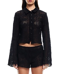 Lioness Women's Cotton Lace Babydoll Top