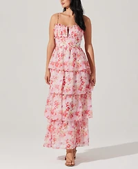Astr the Label Women's Vonessa Ruffled Tiered Maxi Dress