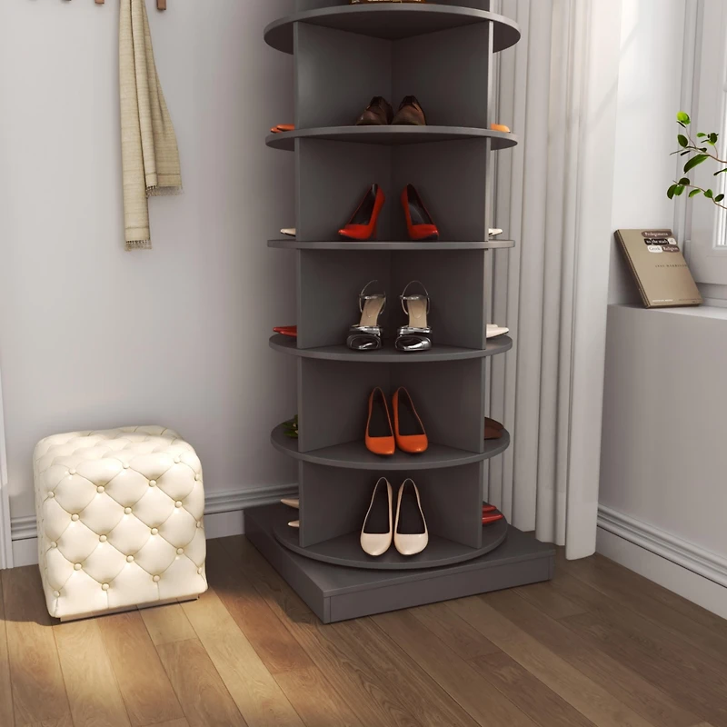Streamdale Grey 360 Rotating shoe cabinet 6 layers