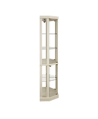 Streamdale Lighted Corner Curio Cabinet for Living Room
