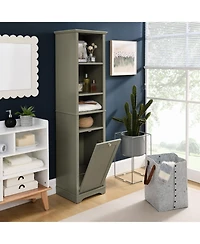 Streamdale 64" Multipurpose Storage Cabinet (w/ Laundry Hamper, Hidden Storage