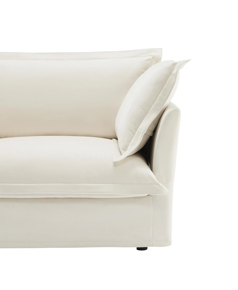 Streamdale Comfortable Slipcover Armchair with Back Cushion and Toss Pillows