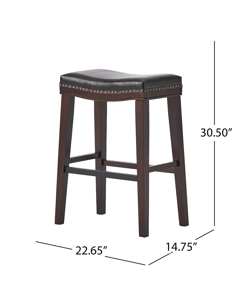 Streamdale Leather and Wood Bar Stool Style and Durability