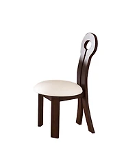 Walnut Dining Chairs (2) with Leather Cushions