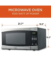 1.6 Cu. Ft. Counter Top Microwave, Stainless Steel