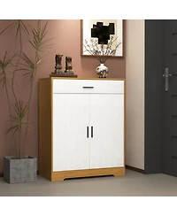Streamdale Freestanding 4-Tier Shoe Cabinet with Drawer and Adjustable Shelves