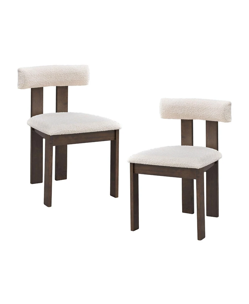 Streamdale Modern Boucle Upholstered Dining Chairs (Set of 2)