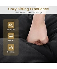 Outdoor Lounge Chaise Cushion with String Ties for Garden Poolside