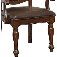 Cherry Wood Dining Chairs Set Of 2 - Traditional Style
