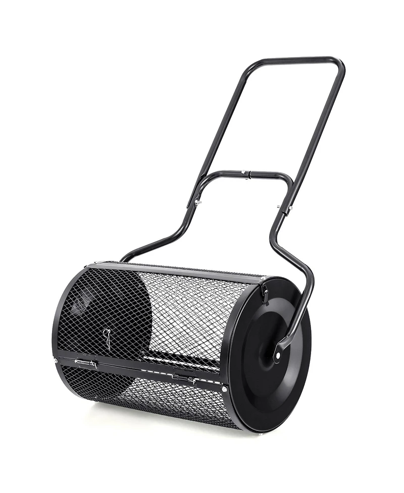 24-Inch Peat Moss Spreader with Upgrade Side Latches and U-shape Handle