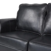 Streamdale Contemporary Faux Leather Upholstered Sofa with Nailhead Accents