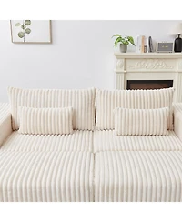 Streamdale Oversized Cloud Plush Lounger with Removable Footstools