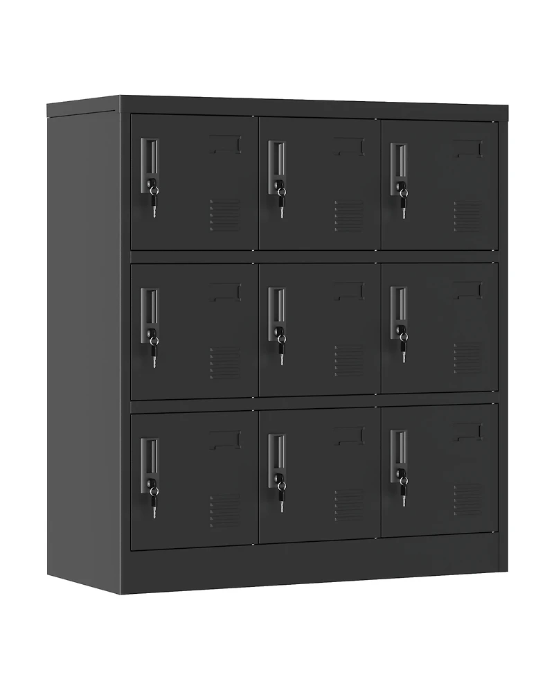 Streamdale 9-Door Employee Storage Locker (Black)
