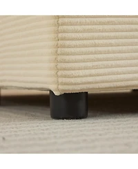 Streamdale Modern Sectional Couch, 2 Pieces Corduroy Couch Cushion Covers