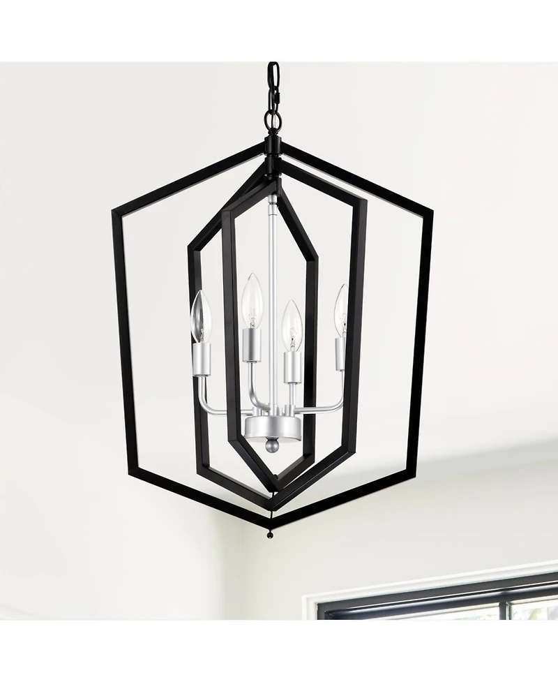 Streamdale Matte Black Farmhouse Kitchen Chandeliers with Adjustable Height