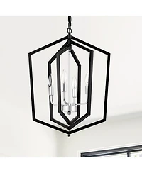 Streamdale Matte Black Farmhouse Kitchen Chandeliers with Adjustable Height