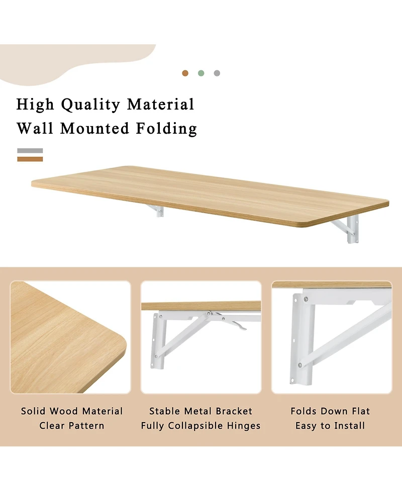Wall-Mounted Folding Utility Table: Versatile Solution for Small Spaces