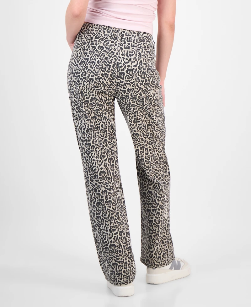 Madden Girl Juniors' 90s Fit Leopard-Print