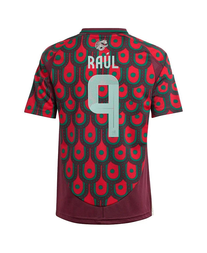 Adidas Big Boys and Girls Raul Jimenez Burgundy Mexico National Team 2024 Home Replica Player Jersey