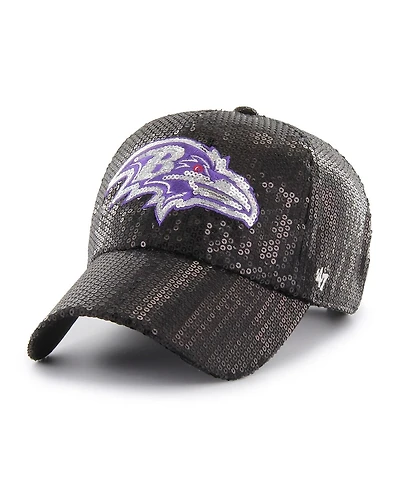'47 Brand Women's Black Baltimore Ravens Dazzle Clean Up Adjustable Hat