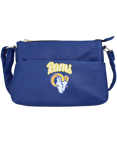 Foco Women's Los Angeles Rams Logo Script Crossbody Handbag