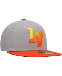 New Era Men's Gray Las Vegas Aviators Authentic Collection Team Alternate 59FIFTY Fitted Hat