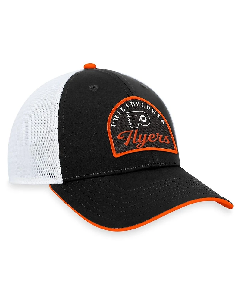 Fanatics Men's Black/White Philadelphia Flyers Fundamental Adjustable Hat