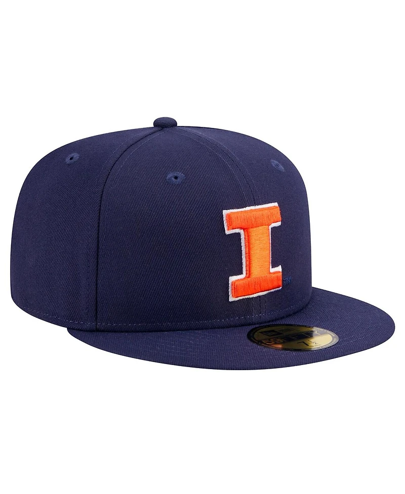 New Era Men's Navy Illinois Fighting Illini 59FIFTY Fitted Hat