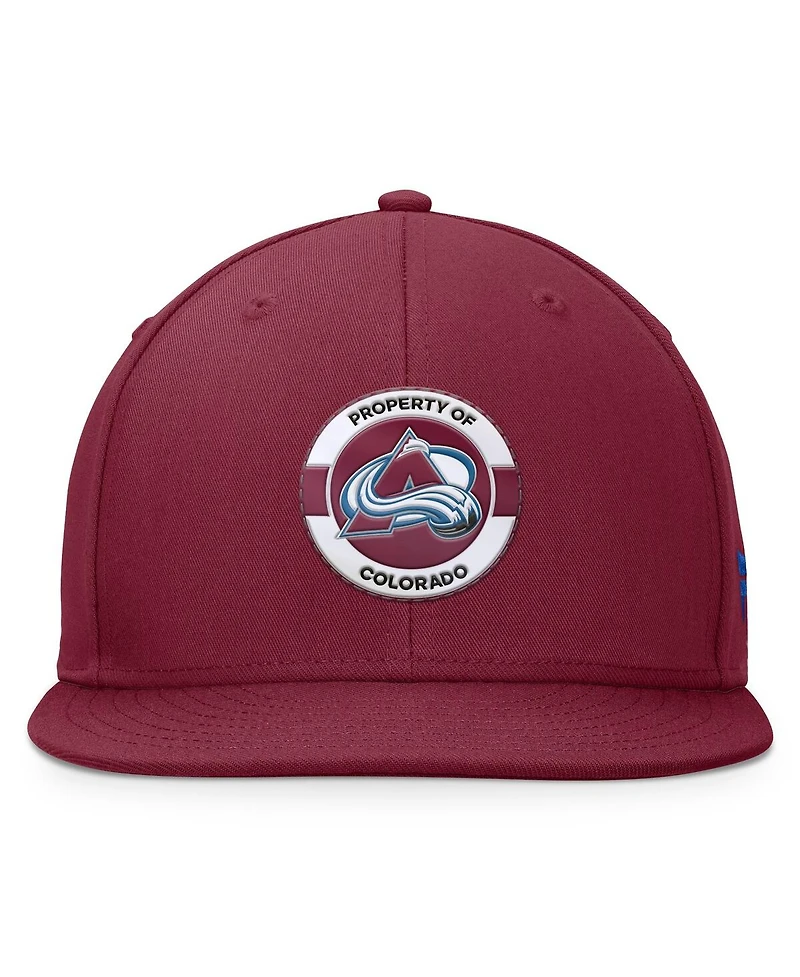 Fanatics Men's Burgundy Colorado Avalanche Authentic Pro Training Camp Snapback Hat