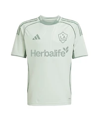 Adidas Big Boys and Girls Light Green La Galaxy 2025 One Planet Pre-Match Jersey