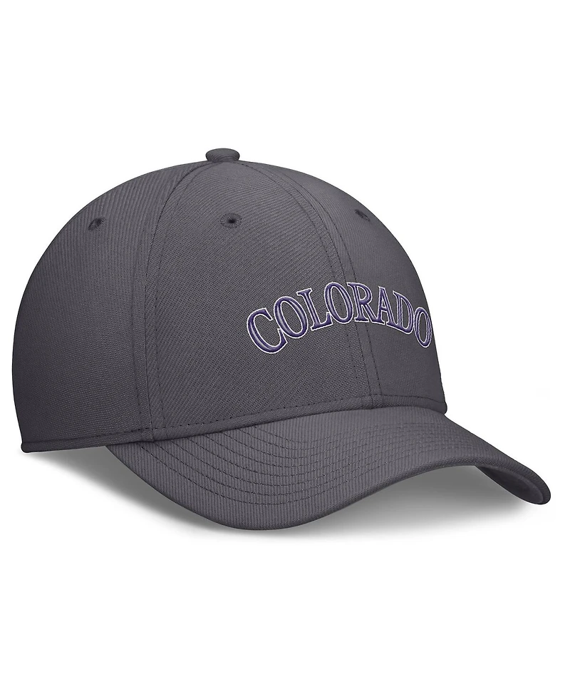 Nike Men's Gray Colorado Rockies Swoosh Performance Flex Hat