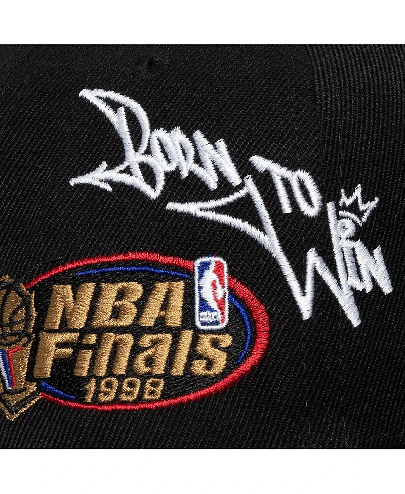 Mitchell & Ness Men's Black San Antonio Spurs 1998 Nba Finals Born To Win Pro Crown Adjustable Hat
