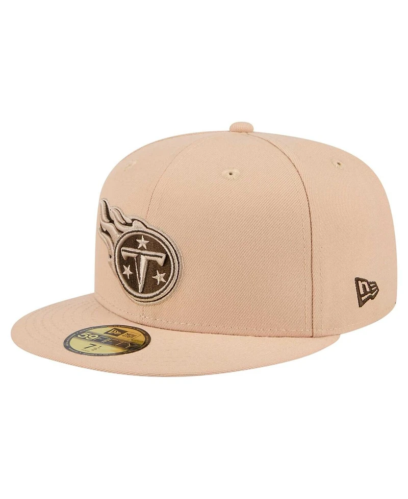 New Era Men's Tan Tennessee Titans Candied Pecan 59FIFTY Fitted Hat