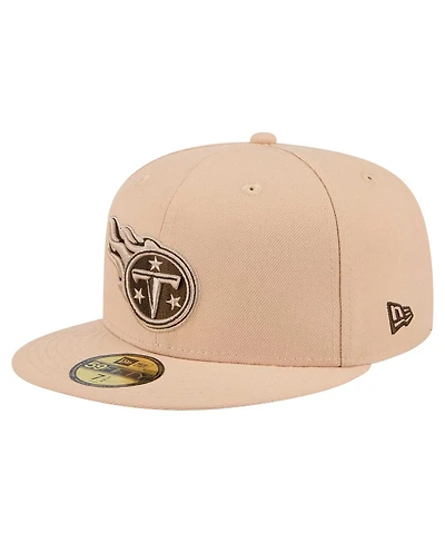 New Era Men's Tan Tennessee Titans Candied Pecan 59FIFTY Fitted Hat