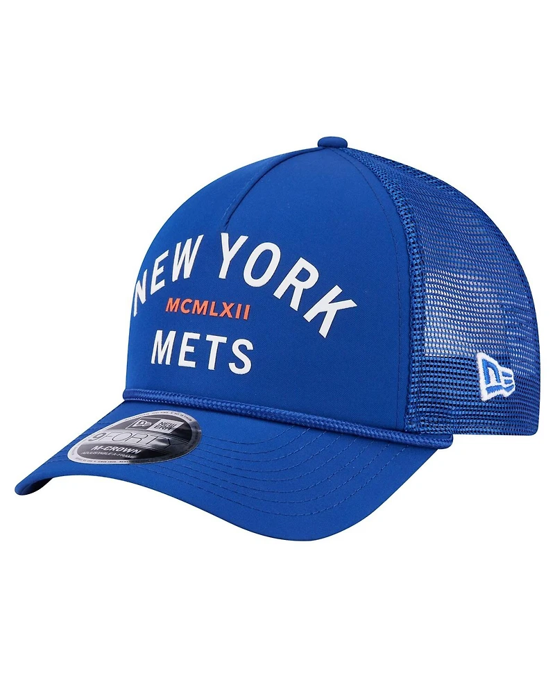 New Era Men's Royal New York Mets Minimalist 9FORTY A-Frame Adjustable Hat