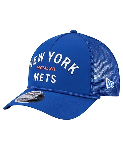 New Era Men's Royal New York Mets Minimalist 9FORTY A-Frame Adjustable Hat