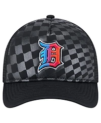 New Era Men's Black Detroit Tigers Gradient 9FORTY A-Frame M-Crown Trucker Adjustable Hat