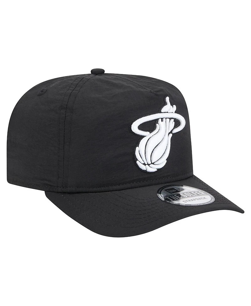 New Era Men's Black Miami Heat Injection Everyday Golfer Adjustable Hat