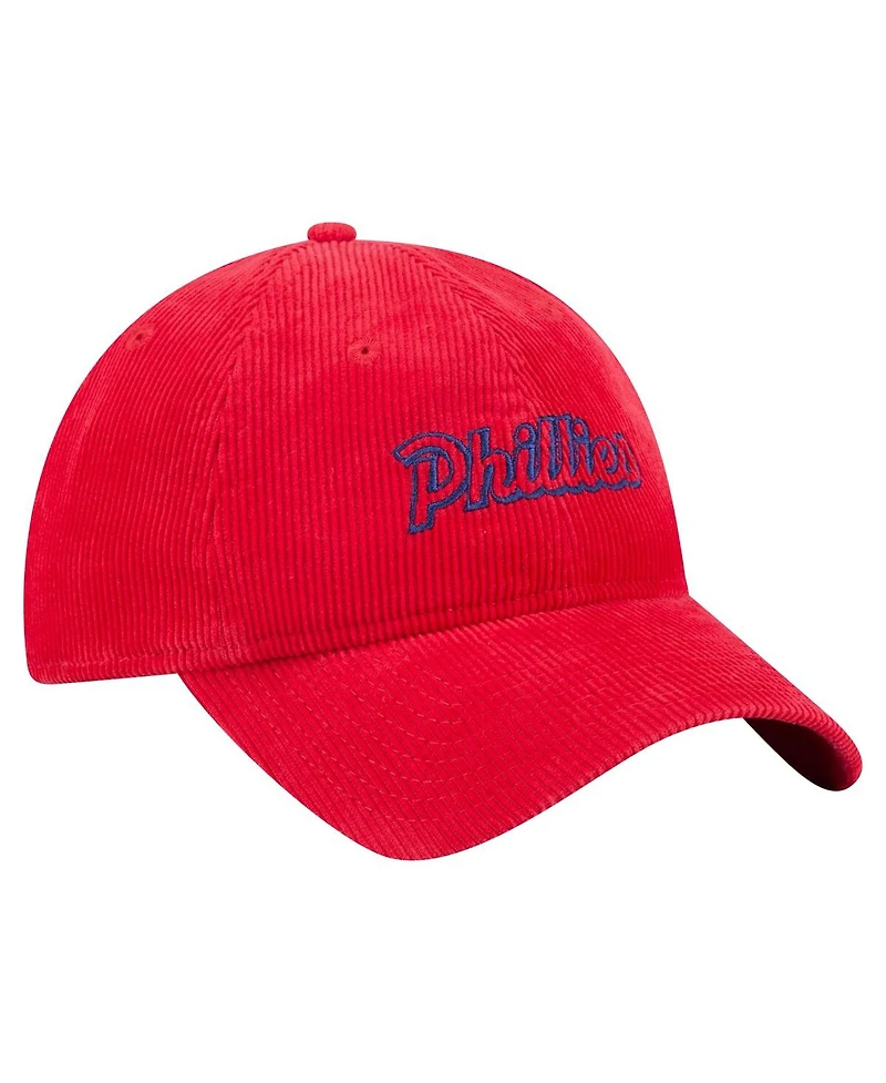 New Era Women's Red Philadelphia Phillies Corduroy 9TWENTY Adjustable Hat