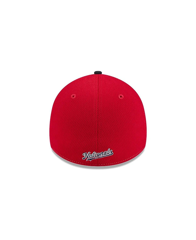 New Era Men's Red/Navy Washington Nationals 2025 Mlb Clubhouse 39THIRTY Flex Hat