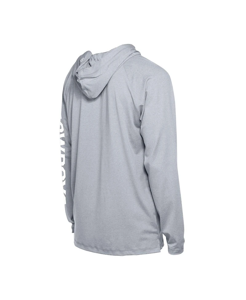 New Era Men's Gray Dallas Cowboys Adventure Collection Raglan Long Sleeve Hoodie T-Shirt