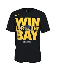 Nike Men's and Women's Black Golden State Warriors 2025 Nba Playoffs On-Court Mantra T-Shirt