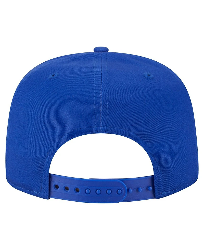 New Era Men's Royal Golden State Warriors Team Text Golfer Snapback Hat