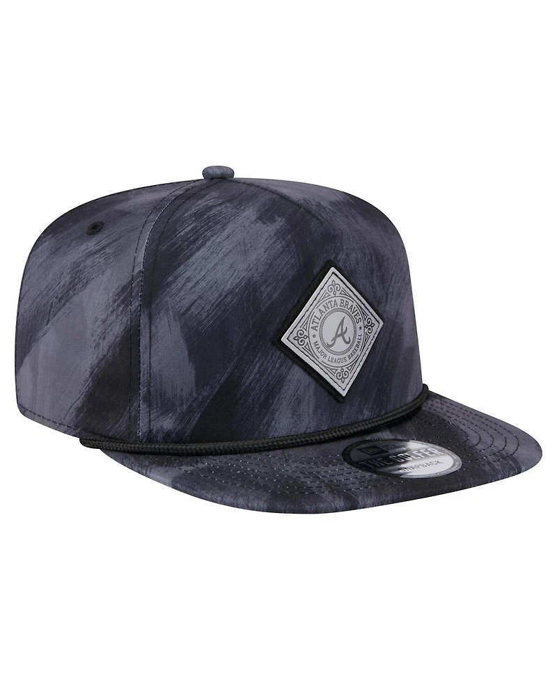 New Era Men's Navy Atlanta Braves Printed Golfer Snapback Hat