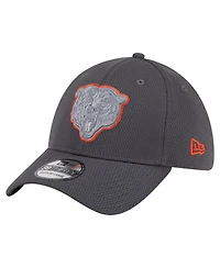 New Era Men's Graphite Chicago Bears Main 39THIRTY Flex Hat