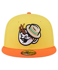New Era Men's Yellow Spokane Indians Copa de la Diversion 59FIFTY Fitted Hat